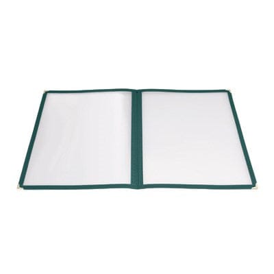 Winco Tabletop & Serving Each / Green Winco PMCD9G Green Double Fold Menu Cover for 8.5 x 11 Paper | Denson CFE