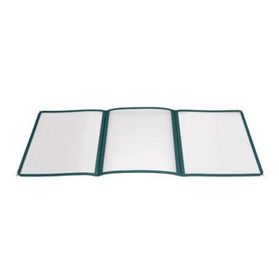 Winco Tabletop & Serving Each / Green Winco PMCT-9G Triple Fold Menu Cover 9-1/2 x 12-1/8 Green | Denson CFE