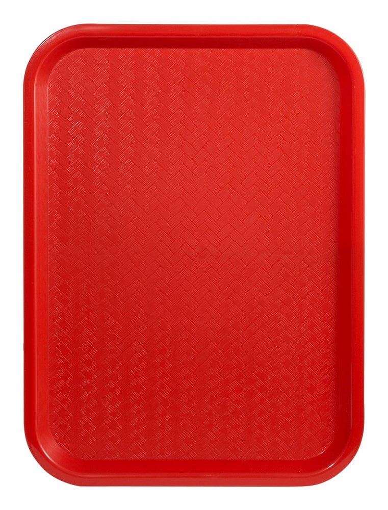 Winco Tabletop & Serving Each / Red Winco FFT-1014R Fast Food Tray 10 Inch x 14 Inch Red BPA Free Polypropylene | Denson CFE