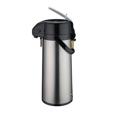 Winco Tabletop & Serving Each Winco AP-825 2.5 Liter Glass Lined Stainless Steel Airpot with Lever | Denson CFE