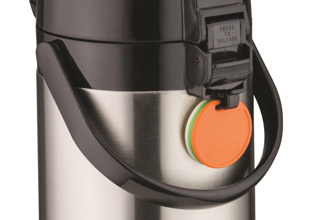 Winco Tabletop & Serving Each Winco APSP-925 Premium 2.5 L Stainless Steel Airpot with Push Button Top and Swivel Base | Denson CFE