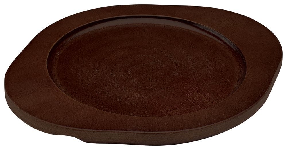 Winco Tabletop & Serving Each Winco CAST-8UL Round 10" x 11" Wood Underliner With Dual Contoured Handles For CAST-8 FireIron Skillets