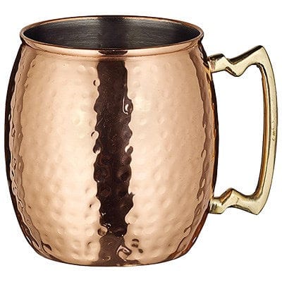 Winco Tabletop & Serving Each Winco CMM-20H Moscow Mule Mug 20 oz Hammered Copper Plated with Brass Handle | Denson CFE