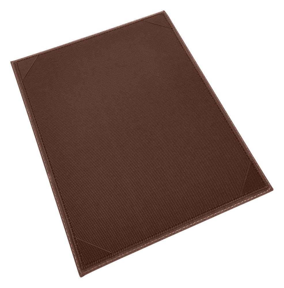 Winco Tabletop & Serving Each Winco LMS-811BN Leather-Like Single View Menu Cover for 8-1/2 x 11 Inch Inserts Brown | Denson CFE