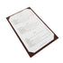 Winco Tabletop & Serving Each Winco LMS-814BN Single View Legal Size Menu Cover for 8-1/2 x 14 Inch Inserts Brown | Denson CFE