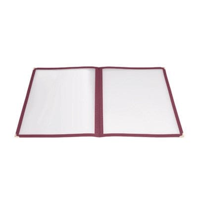 Winco Tabletop & Serving Each Winco PMCD-9U Burgundy Double Fold Menu Cover 9-3/8 x 12-1/8 | Denson CFE