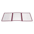 Winco Tabletop & Serving Each Winco PMCT-9U Burgundy Triple Fold Menu Cover 9.5 x 12.125 | Denson CFE