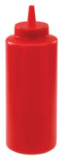 Winco Tabletop & Serving Pack / Red Winco PSB-12R Red 12oz Squeeze Bottles Pack of 6 BPA Free Plastic | Denson CFE