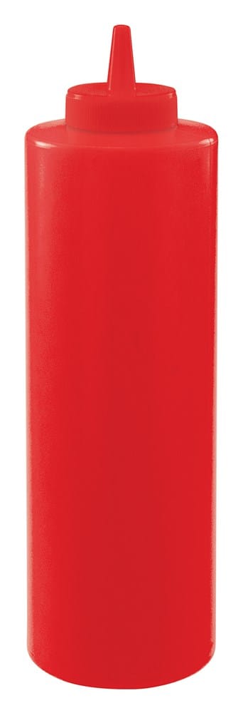 Winco Tabletop & Serving Pack / Red Winco PSB-24R 24 Ounce Red Squeeze Bottles Pack of Six | Denson CFE