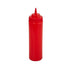 Winco Tabletop & Serving Pack / Red Winco PSW-24R 24 oz. Red Wide Mouth Squeeze Bottle - 6/Pack | Denson CFE
