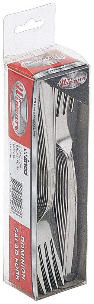 Winco Tabletop & Serving Pack Winco 0081-06 Stainless Steel Dominion Salad Fork 6 1/8 Inch | Denson CFE