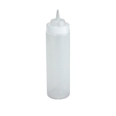 Winco Tabletop & Serving Pack Winco PSW-24 24 Ounce Clear Wide Mouth Squeeze Bottle Pack of Six | Denson CFE