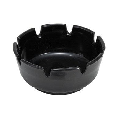 Winco Unclassified Dozen / Black Winco MAS-4K Ashtray, 4" Dia, Black, Plastic | Denson CFE