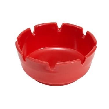 Winco Unclassified Dozen / Red Winco MAS-4R Red Round Ashtray 4 Inch Heat Resistant Plastic | Denson CFE