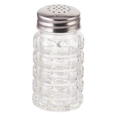 Winco Unclassified Dozen Winco G-118 Classic Glass Shaker 2oz with Stainless Steel Flat Top | Denson CFE
