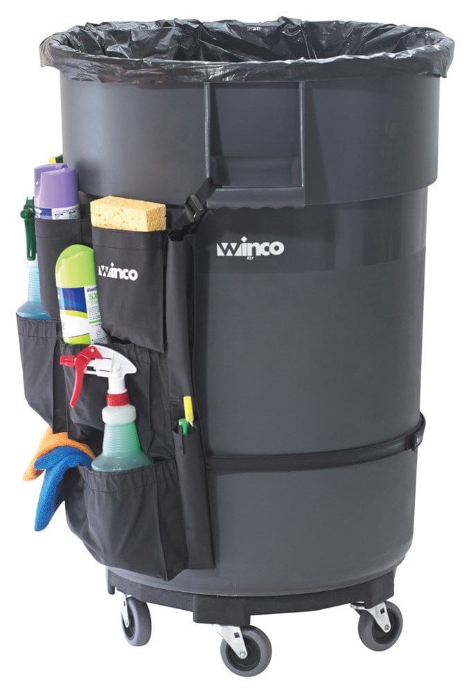 Winco Unclassified Each / Black Winco JCB-2920 Caddy Bag for 32 or 44 Gallon Container Adjustable Ties Black | Denson CFE