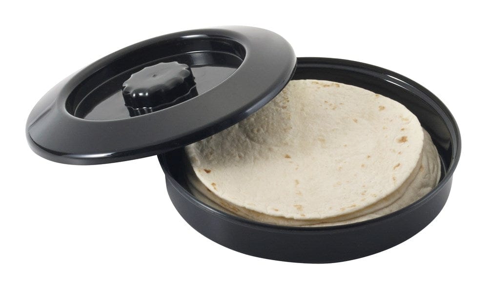 Winco Unclassified Each / Black Winco PTW-7K Black Tortilla Warmer Polypropylene 7.5 Inch Round | Denson CFE