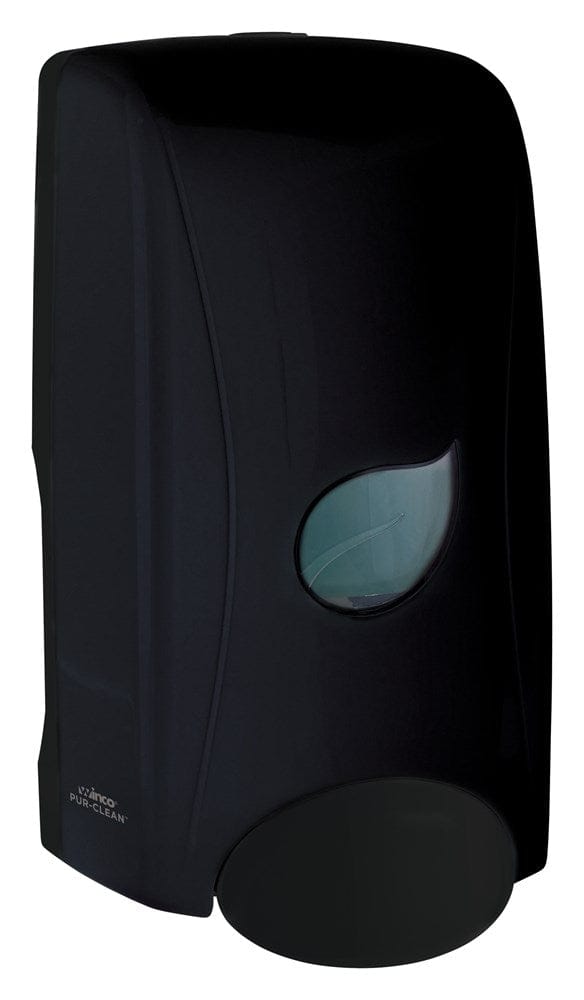 Winco Unclassified Each / Black Winco SDML-1K Pur-Clean Manual Liquid Soap Dispenser Black 1000ml | Denson CFE