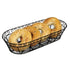 Winco Unclassified Each / Black Winco WBKG-15 Stylish Black Wire Bread and Fruit Basket 15 x 6.25 x 3 | Denson CFE