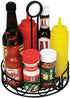 Winco Unclassified Each / Black Winco WBKH-6R Round Condiment Caddy Black Wire Design 6-1/4 Inch | Denson CFE