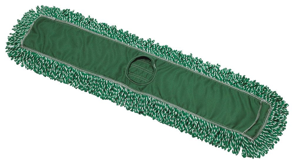 Winco Unclassified Each / Green Winco DMM-36H Microfiber Dust Mop Refill Green 36 inches x 5 inches | Denson CFE