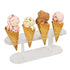 Winco Unclassified Each Winco ACN-4 Clear Acrylic 12" Wide 4-Hole Ice Cream Cone Holder Stand