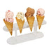 Winco Unclassified Each Winco ACN-4 Clear Acrylic Four Hole Ice Cream Cone Holder Stand | Denson CFE
