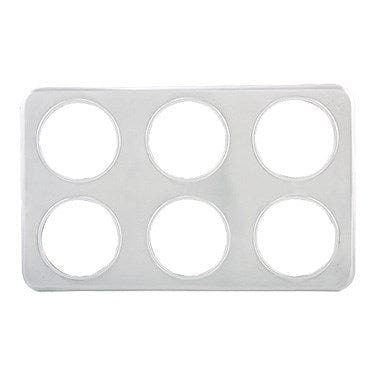 Winco Unclassified Each Winco ADP-444 6 Hole Steam Table Adapter Plate - 4 3/4"
