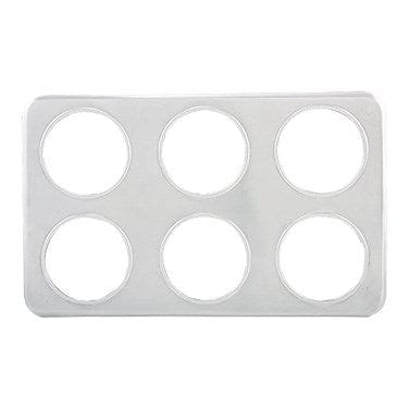 Winco Unclassified Each Winco ADP-444 Six Hole Stainless Steel Steam Table Adapter Plate 4.75 Inch | Denson CFE