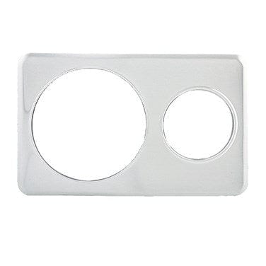 Winco Unclassified Each Winco ADP-610 2 Hole Steam Table Adapter Plate - 6 3/8" and 10 3/8"