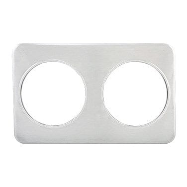 Winco Unclassified Each Winco ADP-808 Two Hole Steam Table Adapter Plate 8 3/8 Inches Diameter for 7 Quart Insets | Denson CFE