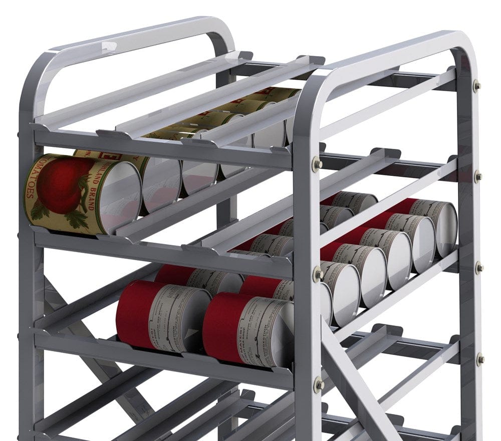 Winco Unclassified Each Winco ALCR-9 Full Size Stationary Aluminum Can Rack for #10 and #5 Cans | Denson CFE