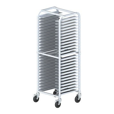 Winco Unclassified Each Winco ALPR-26BK 26-Tier Aluminium Pizza Pan Rack with Brakes | Denson CFE