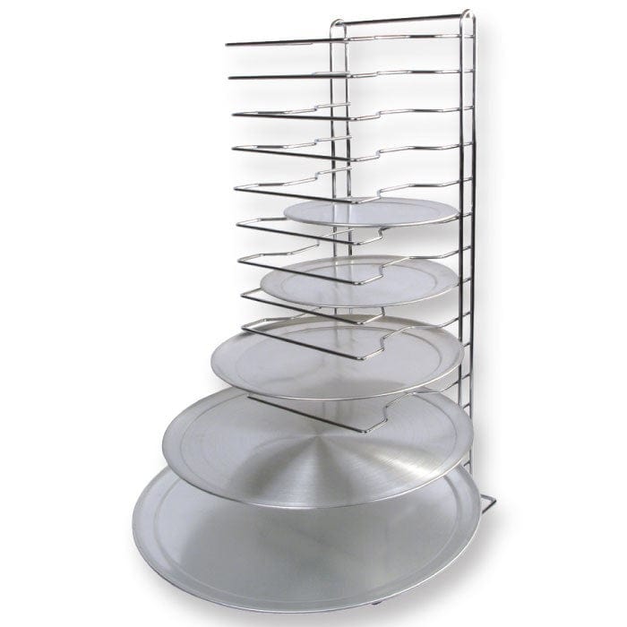 Winco Unclassified Each Winco APZT-1015 Pizza Rack, 15 Slots, Chrome Plated
