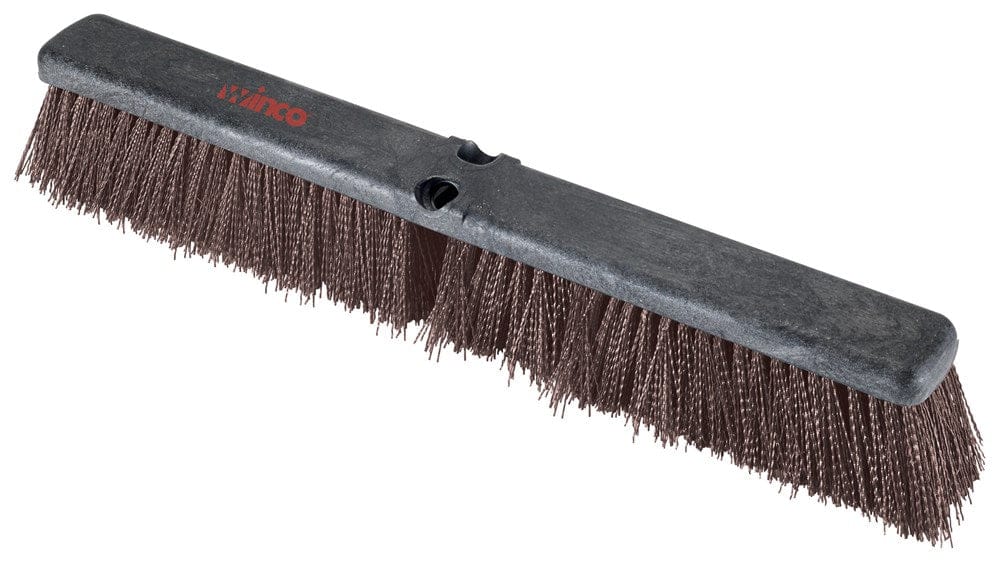 Winco Unclassified Each Winco BRFC-24B Heavy Duty 24 Inch Floor Sweep Head with Coarse Brown Bristles | Denson CFE