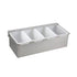 Winco Unclassified Each Winco CDP-4 Stainless Steel Four Compartment Condiment Holder 12L x 6W x 3-5/8H | Denson CFE