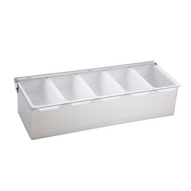 Winco Unclassified Each Winco CDP5 Condiment Holder Five Compartment Stainless Steel Base | Denson CFE