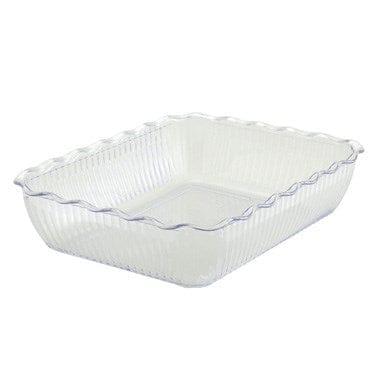 Winco Unclassified Each Winco CRK-13C Clear Rectangular Deli Crock 13 Inch x 10 Inch x 3 Inch BPA Free | Denson CFE