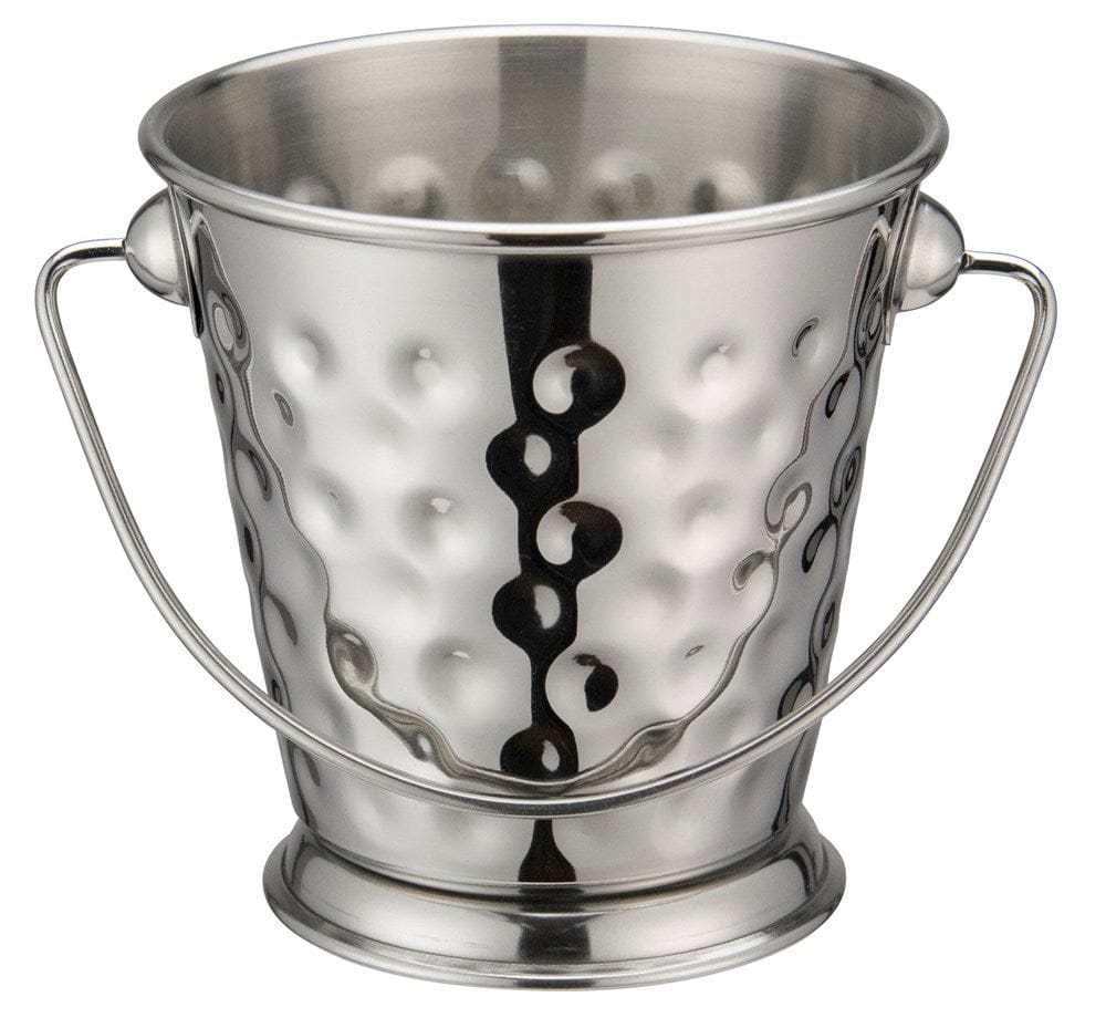 Winco Unclassified Each Winco DDSA-102S Mini Pail Hammered Stainless Steel 10 oz 3.5 inch Diameter | Denson CFE