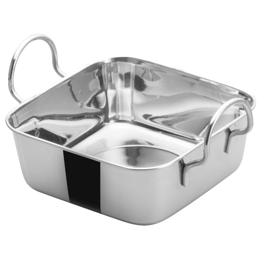 Winco Unclassified Each Winco DDSB-101S Mini Square Roasting Pan in Stainless Steel 4-1/2 Inches | Denson CFE