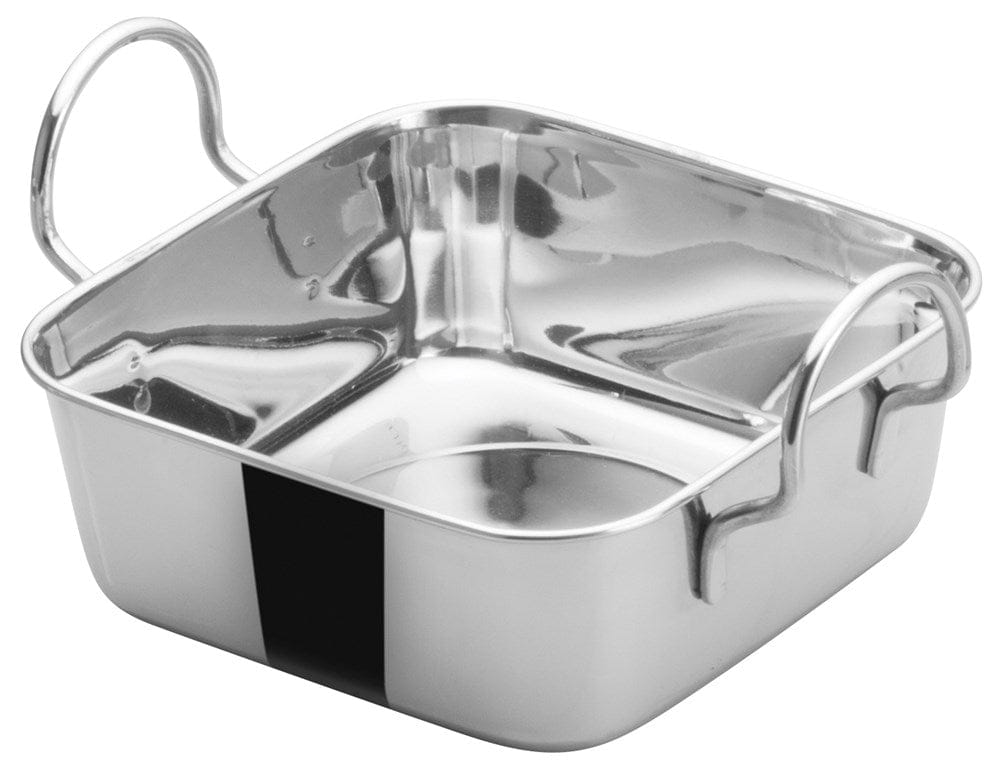 Winco Unclassified Each Winco DDSB-102S Mini Roasting Pan Stainless Steel 5-3/16 Inch Square 24 Ounce | Denson CFE