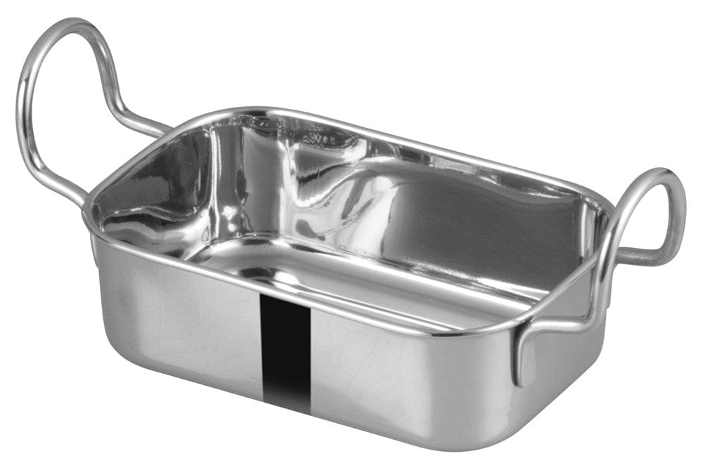 Winco Unclassified Each Winco DDSB-104S Mini Roasting Pan Stainless Steel Rectangular 16 oz 5-3/4 Inch by 3-3/4 Inch | Denson CFE