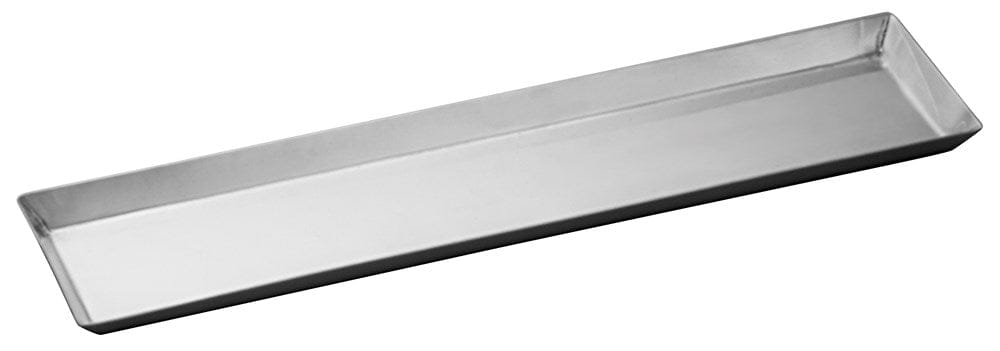 Winco Unclassified Each Winco DDSI-101S Stainless Steel Rectangular Serving Tray 14.125 Inches Long | Denson CFE