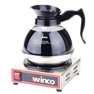 Winco Unclassified Each Winco ECW-1 Electric Coffee Warmer Single Burner Stainless Steel 120V 100W | Denson CFE