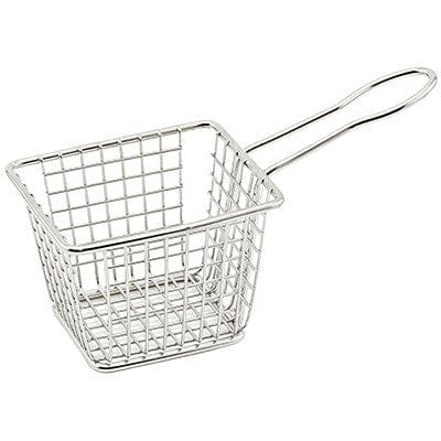 Winco Unclassified Each Winco FBM-433T Mini Fry Basket Rectangular 4x3x3 Dishwasher Safe Stainless Steel | Denson CFE