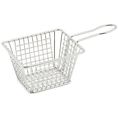 Winco Unclassified Each Winco FBM-544T Mini Fry Basket Rectangular Stainless Steel Dishwasher Safe 5x4x4 | Denson CFE