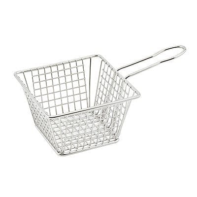 Winco Unclassified Each Winco FBM-554S Mini Fry Basket Square 5x5x4 Dishwasher Safe Stainless Steel | Denson CFE