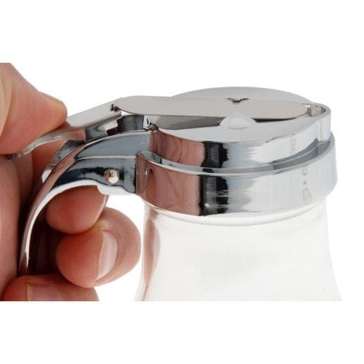 Winco Unclassified Each Winco G115 Glass Syrup Dispenser 6 Ounce Chrome Plated Top Elegant Dining Essential | Denson CFE