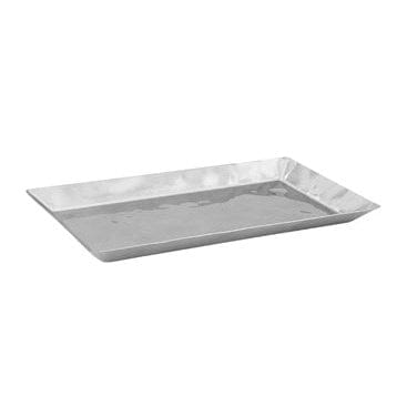 Winco Unclassified Each Winco HPO-15 Premium Oblong Serving Tray 15 x 8.5 Inch Hammered Stainless Steel | Denson CFE