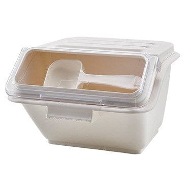 Winco Unclassified Each Winco IB-2S 2 Gallon Stackable Ingredient Bin with Scoop and Transparent Lid | Denson CFE
